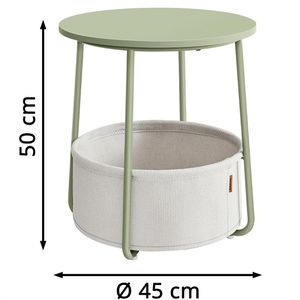 Produktbild für Beistelltisch Vasagle LET223C69, grün / creme