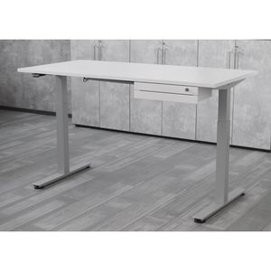 Produktbild für Unterbau-Schublade Hammerbacher UCT2/W, weiß, aus Metall