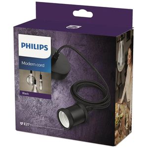 Produktbild für Lampenfassung Philips Classic Cord, schwarz