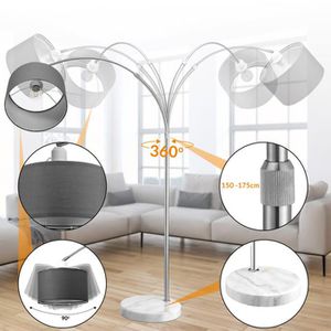 Produktbild für Stehlampe Monzana 108093, grau, 150-170 cm