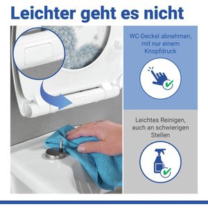 Produktbild für WC-Sitz Wenko Astera 22409100, oval, aus Duroplast