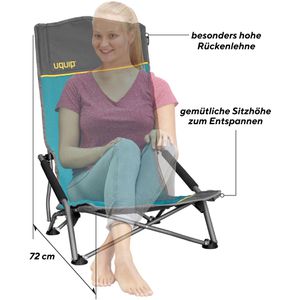 Produktbild für Campingstuhl Uquip SANDY XL, 244030, blau, 120 kg