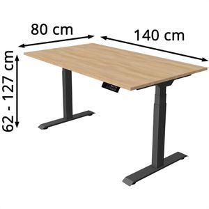 Produktbild für Schreibtisch Kerkmann Move 1 stable, eiche hell / anthrazit