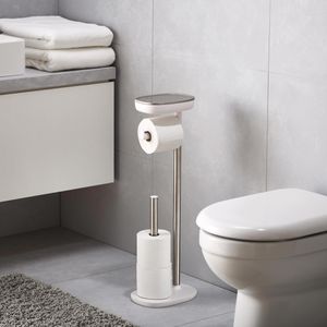 Produktbild für Toilettenpapierhalter JosephJoseph EasyStore, weiß / verchromt