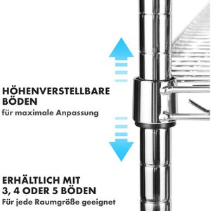 Produktbild für Schwerlastregal Karat Everest, 3 Gitterböden