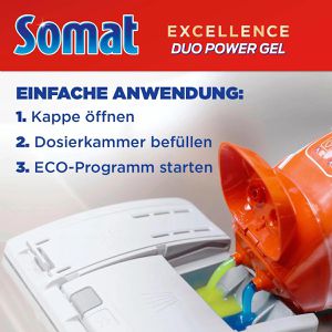 Produktbild für Spülmaschinengel Somat Excellence Duo Power Zitrone &amp; Limette