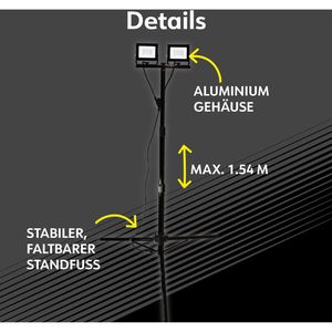 Produktbild für Baustrahler Müller-Licht Boston, LED, Netzbetrieb, 2,5 m Kabel