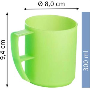 Produktbild für Trinkbecher Kigima Rainbow mit Henkel bunt PP