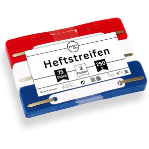 Produktbild für Heftstreifen perfect-line 34 x 150mm, farbig sortiert