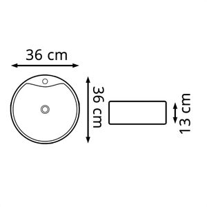 Produktbild für Waschbecken vidaXL mit Überlauf, aus Keramik, weiß