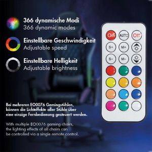 Produktbild für Gaming-Stuhl LogiLink EO0076, mit RGB-Beleuchtung