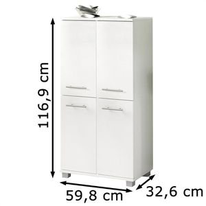 Produktbild für Badschrank Schildmeyer Isola 159193, mit 4 Füßen, weiß