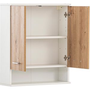 Produktbild für Bad-Hängeschrank Schildmeyer Palermo 157640, eiche / weiß