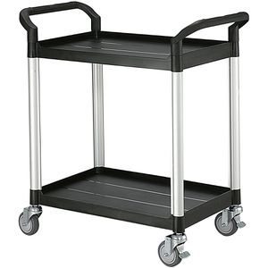 Servierwagen Böttcher-AG schwarz, Aluminium / Kunststoff