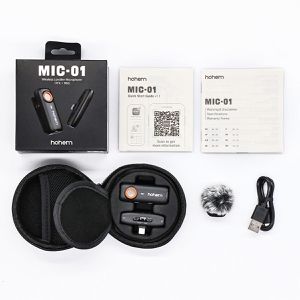 Produktbild für Mikrofon Hohem MIC-01 1TX + 1RX, schwarz
