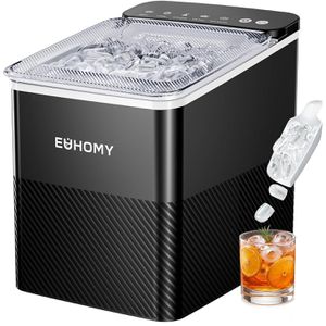 Produktbild für Eiswürfelmaschine EUHOMY Kunststoff, IM021-BBL, schwarz