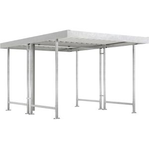 Fahrradunterstand WSM Leipzig L42, silber, aus Metall