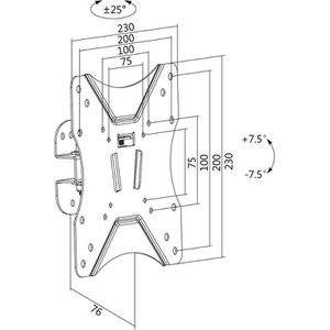 Produktbild für TV-Wandhalterung LogiLink BP0006, bis 25 kg