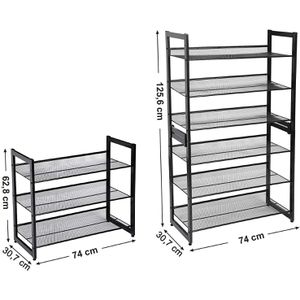 Produktbild für Schuhregal Songmics LMR03B, aus Metall