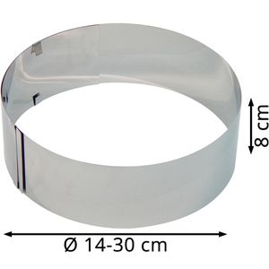 Produktbild für Tortenring Axentia 253703, backofenfest, aus Edelstahl