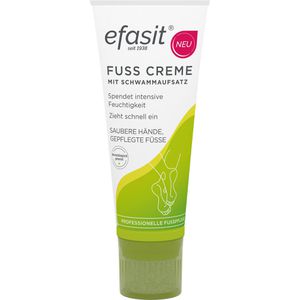 Fußcreme efasit mit Schwammaufsatz, feuchtigkeitsspendend