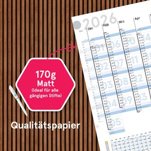 Produktbild für Plakatkalender weekview Colour, Jahr 2026