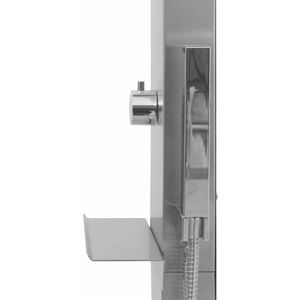 Produktbild für Gartendusche vidaXL 48199, Gebogen, Kaltwasserdusche, silber