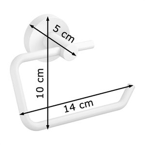 Produktbild für Toilettenpapierhalter Tesa Moon White, weiß matt