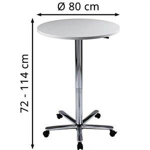 Produktbild für Stehtisch Hammerbacher ST08, lichtgrau