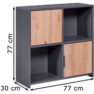 Produktbild für Kombischrank Inter-Link 17203400, artisan eiche / anthrazit