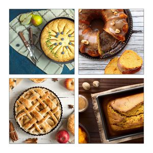 Produktbild für Backform Relaxdays Set, Flach- &amp; Rohrboden aus Stahl, 5-teilig