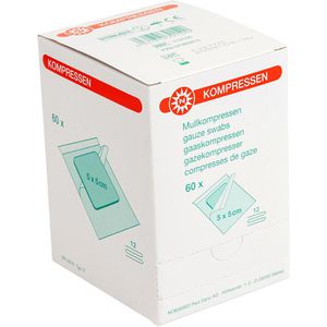 Produktbild für Mullkompressen Nobamed 712105, aus Baumwolle, steril