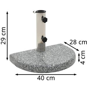 Produktbild für Sonnenschirmständer vidaXL 45069, Granit