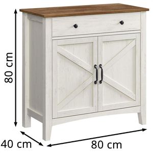 Produktbild für Küchenschrank Vasagle BBK341W02, weiß, (BxH) 80 x 80 cm