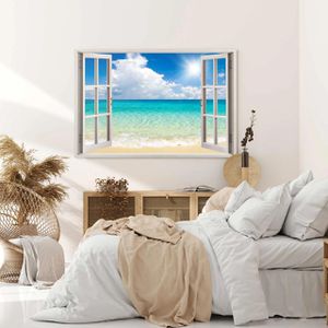 Produktbild für Wandbild Sinus-Art Fensterbild Meer Horizont, 120 x 80 cm
