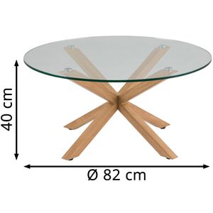 Produktbild für Couchtisch AC-Design Heaven, aus Glas / Metall, transparent