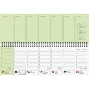 Produktbild für Tischkalender Glocken 5072521506, grün, Wochenkalender quer