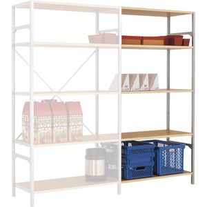 Anbauregal Manuflex RB1128, 5 Holzböden