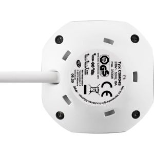 Produktbild für Steckdosenwürfel REV-Ritter Powerglobe, Schalter, weiß/schwarz