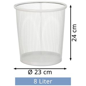 Produktbild für Papierkorb Relaxdays 10032565, weiß