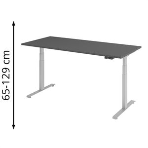 Schreibtisch Böttcher-AG Base Lite, graphit / silber