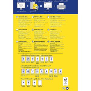 Produktbild für Adressetiketten Zweckform J8160-10, weiß