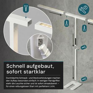 Produktbild für Stehlampe Luxula LX700133, LED, weiß, 194 cm
