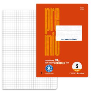 Produktbild für Schulheft Staufen Premio, 040781005, ab 2. Klasse, A5