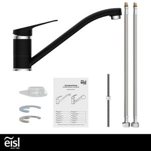 Produktbild für Küchenarmatur EISL SPEED, schwarz matt / chrom