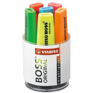 Produktbild für Textmarker Stabilo Boss Original Rundbox, 6 Stück