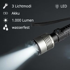 Produktbild für Taschenlampe Virone LT-26, LED, aufladbar