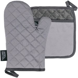 Ofenhandschuh LauterSchutz LS104, mit Topflappen, grau