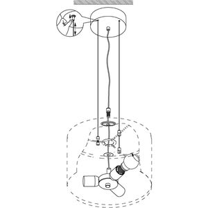 Produktbild für Pendelleuchte Eglo Maserlo, 3-flammig, mit E27-Fassung