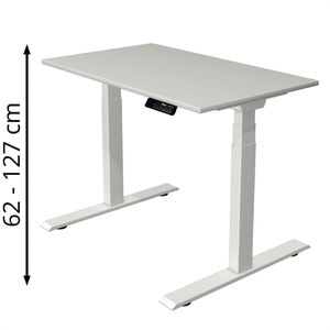 Produktbild für Schreibtisch Kerkmann Move 1 stable, lichtgrau / weiß